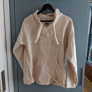 Thick cotton oversized hooded sweatshirt